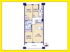 3LDK、専有面積79.03m2、バルコニー面積12.6m2