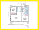 2LDK、専有面積55.25m2、バルコニー面積18.01m2