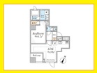 1LDK、専有面積40.33㎡、バルコニー面積3.60㎡