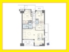 3LDK、専有面積68.93m2、バルコニー面積15.46m2 