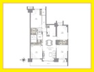 4LDK、専有面積90.32m2、バルコニー面積11.95m2