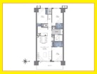 3LDK、専有面積75.39m2、バルコニー面積12.4m2